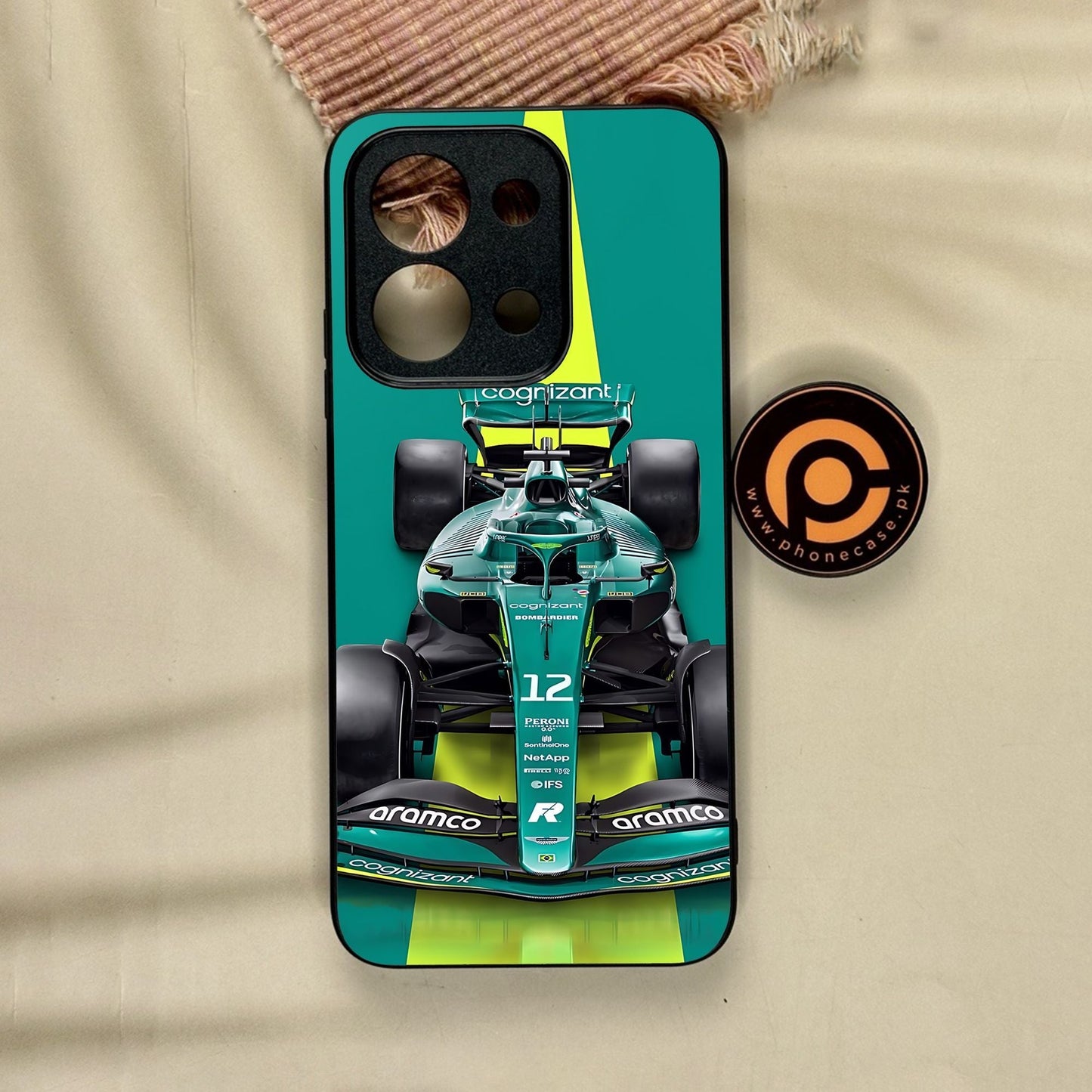 Xiaomi Redmi 15C - Formula 1 Design 6 - Premium Metal Printed Soft Bumper Shock Proof Case