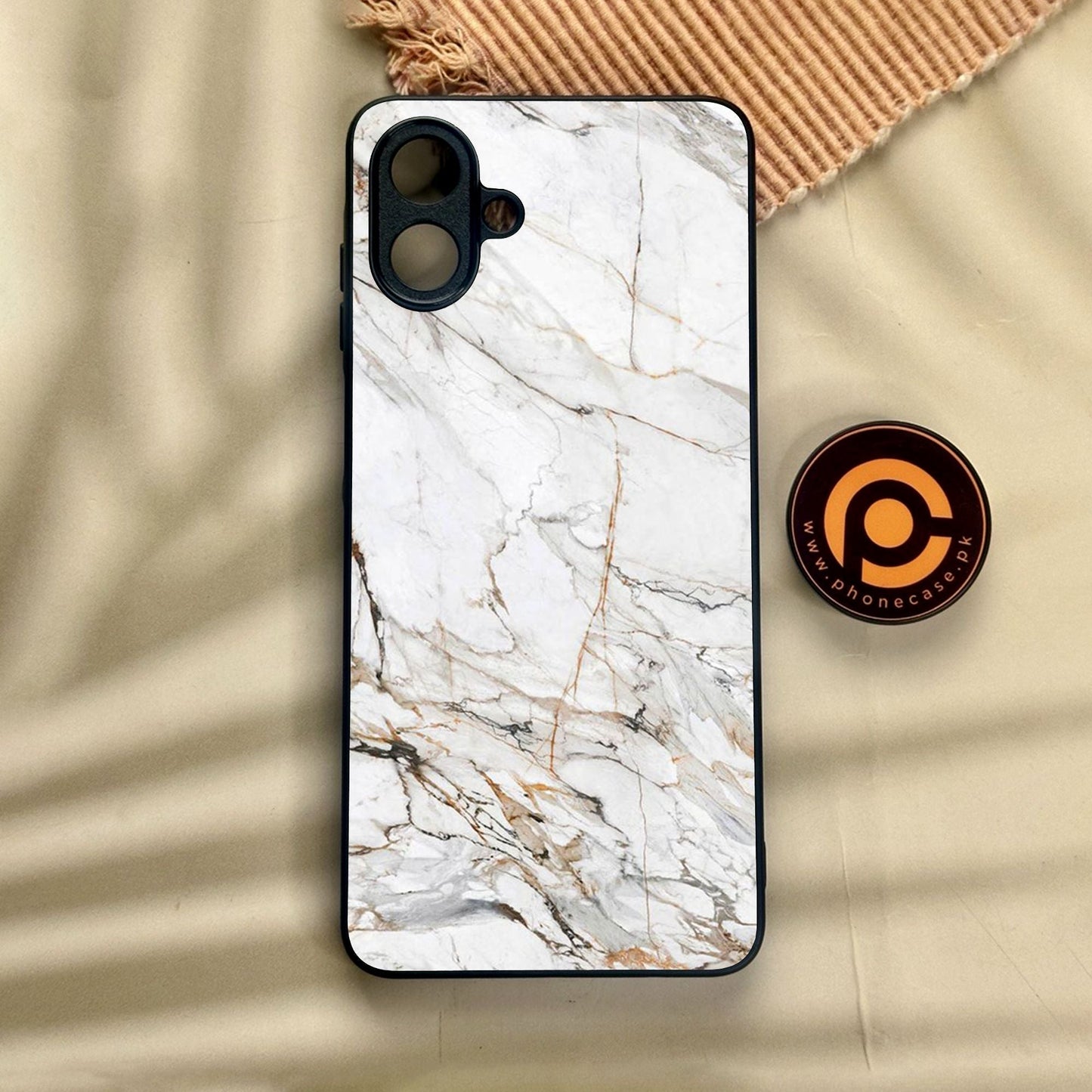 Samsung Galaxy A07 - White Design 6 - Premium Metal Printed Soft Bumper Shock Proof Case