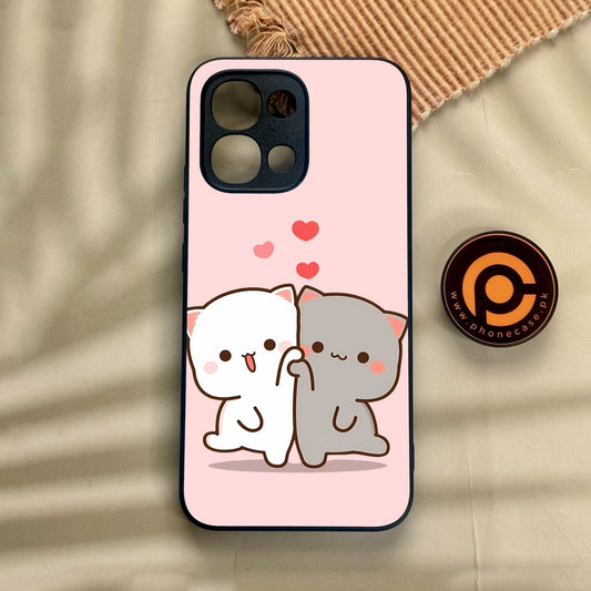 Oppo A6 Pro - Cute Bubu Dudu Design 6 - Premium Metal Printed Soft Bumper Shock Proof Case
