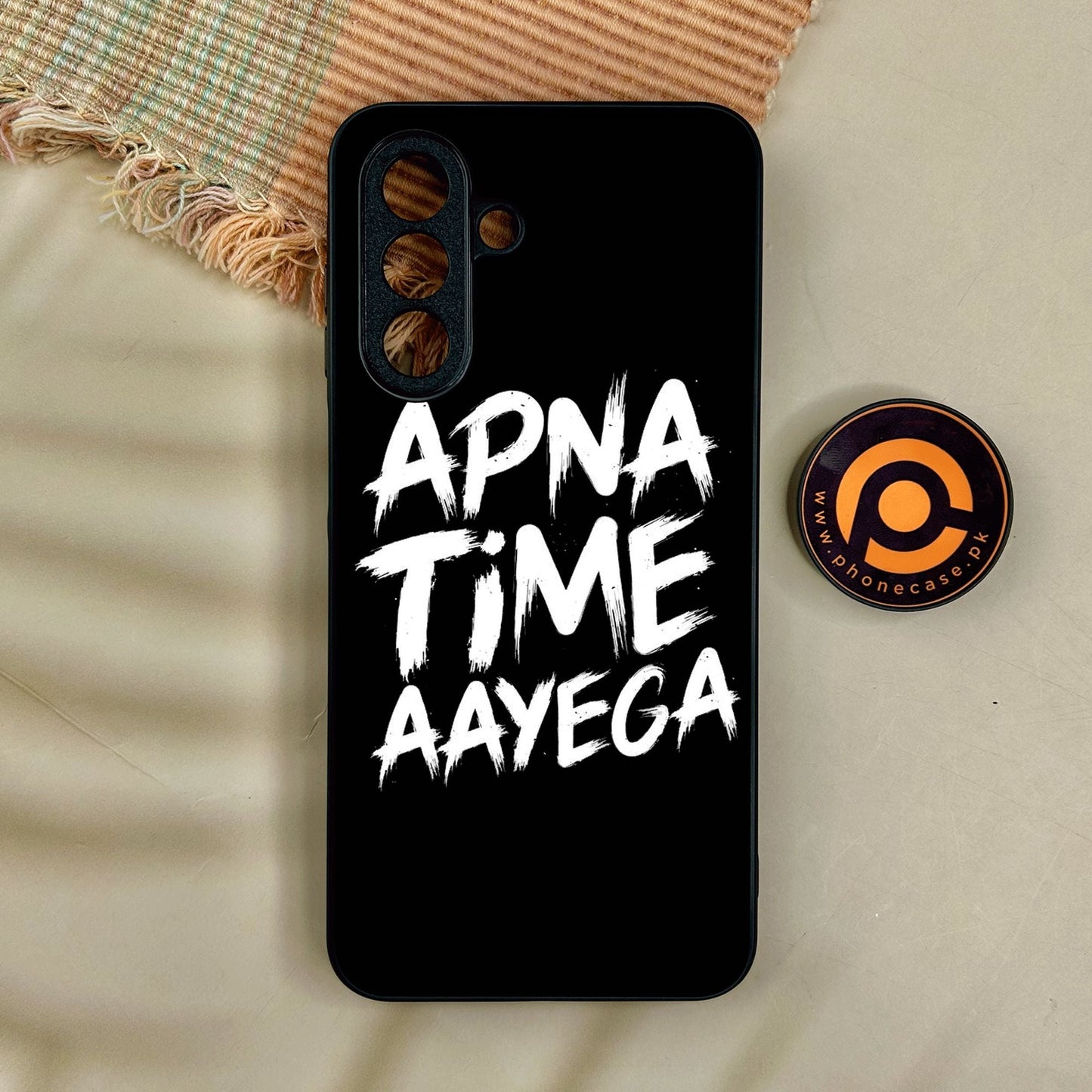 Samsung Galaxy A17 - Apna Time Ayega - Premium Metal Printed Soft Bumper Shock Proof Case
