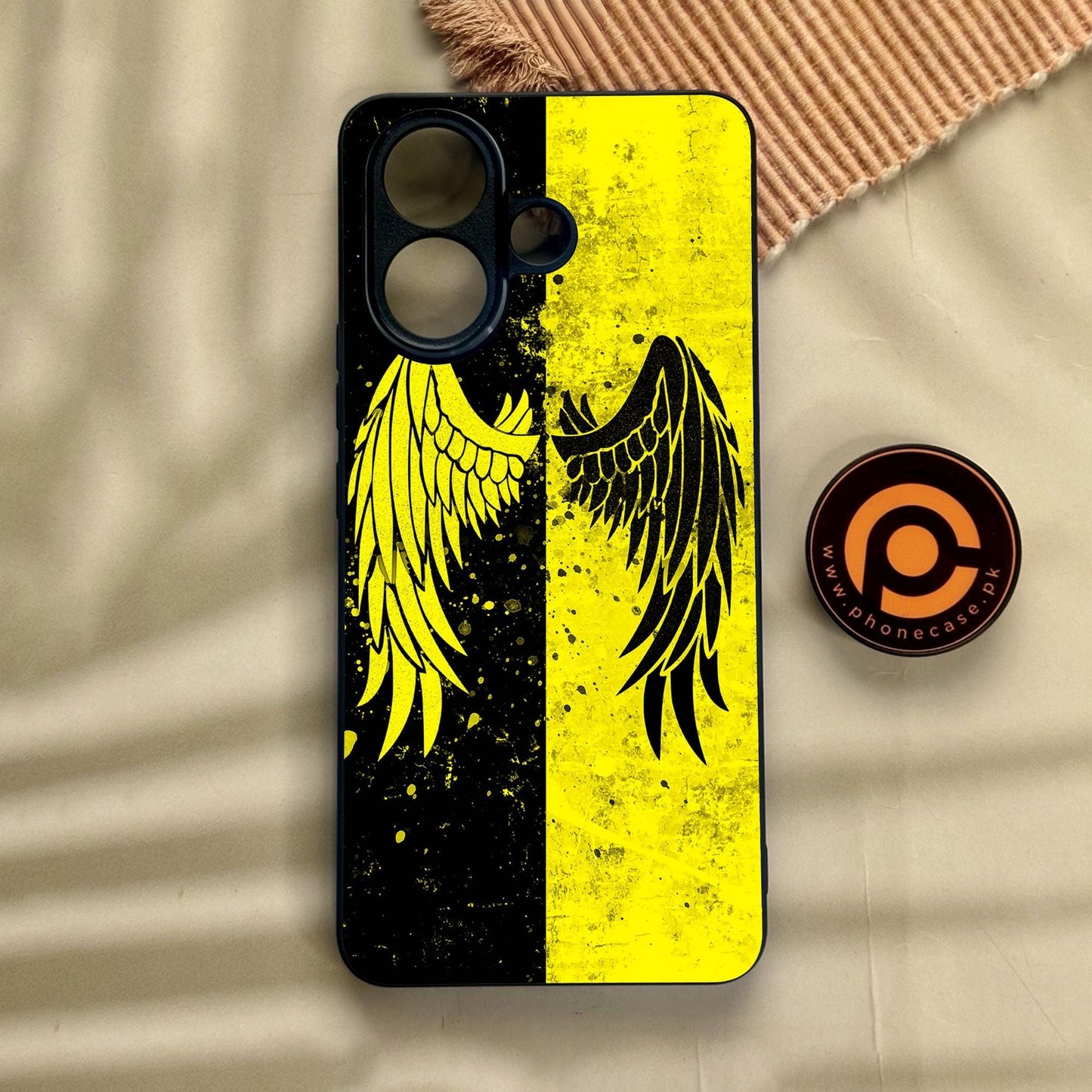 Vivo V60 Lite  - Angel 2.0 Design 1 - Premium Metal Printed Soft Bumper Shock Proof Case