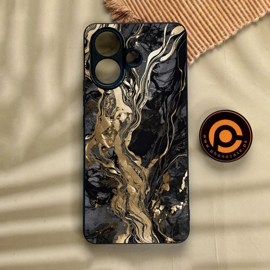 Vivo V60 Lite  - Liquid Marble Design 9 - Premium Metal Printed Soft Bumper Shock Proof Case