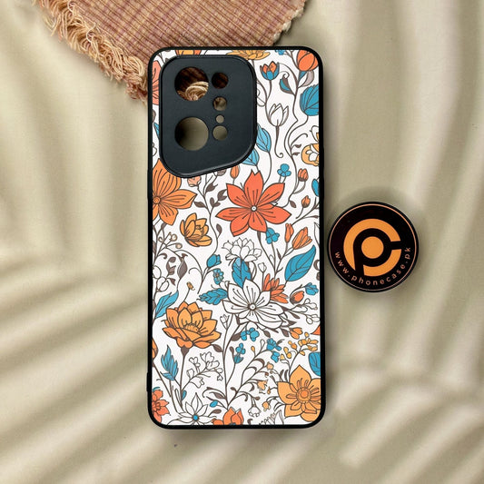 Oppo Find X5 Pro - Floral Series Design 9 - Premium Metal Printed Soft Bumper Shock Proof Case