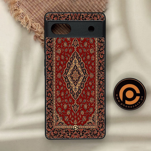 Google Pixel 6a - Persian Rug Design 1 - Premium Metal Printed Soft Bumper Shock Proof Case