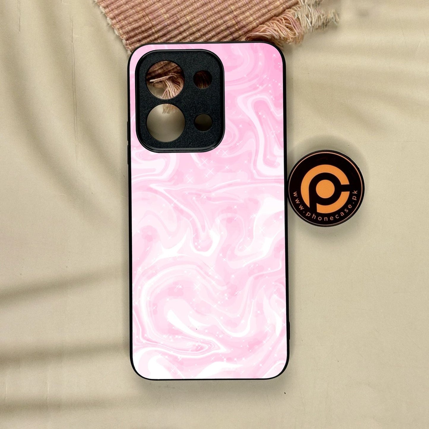 Xiaomi Redmi 15C - Pink Design 9 - Premium Metal Printed Soft Bumper Shock Proof Case