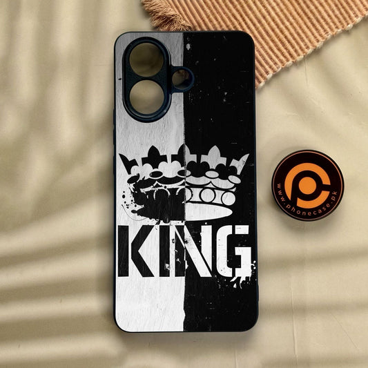 Vivo V60 Lite  - King Design 7 - Premium Metal Printed Soft Bumper Shock Proof Case