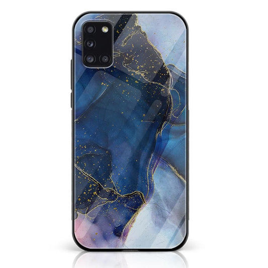 Samsung Galaxy A31 - Blue Marble Design 7 - Premium Printed Glass soft Bumper shock Proof Case CS-38620