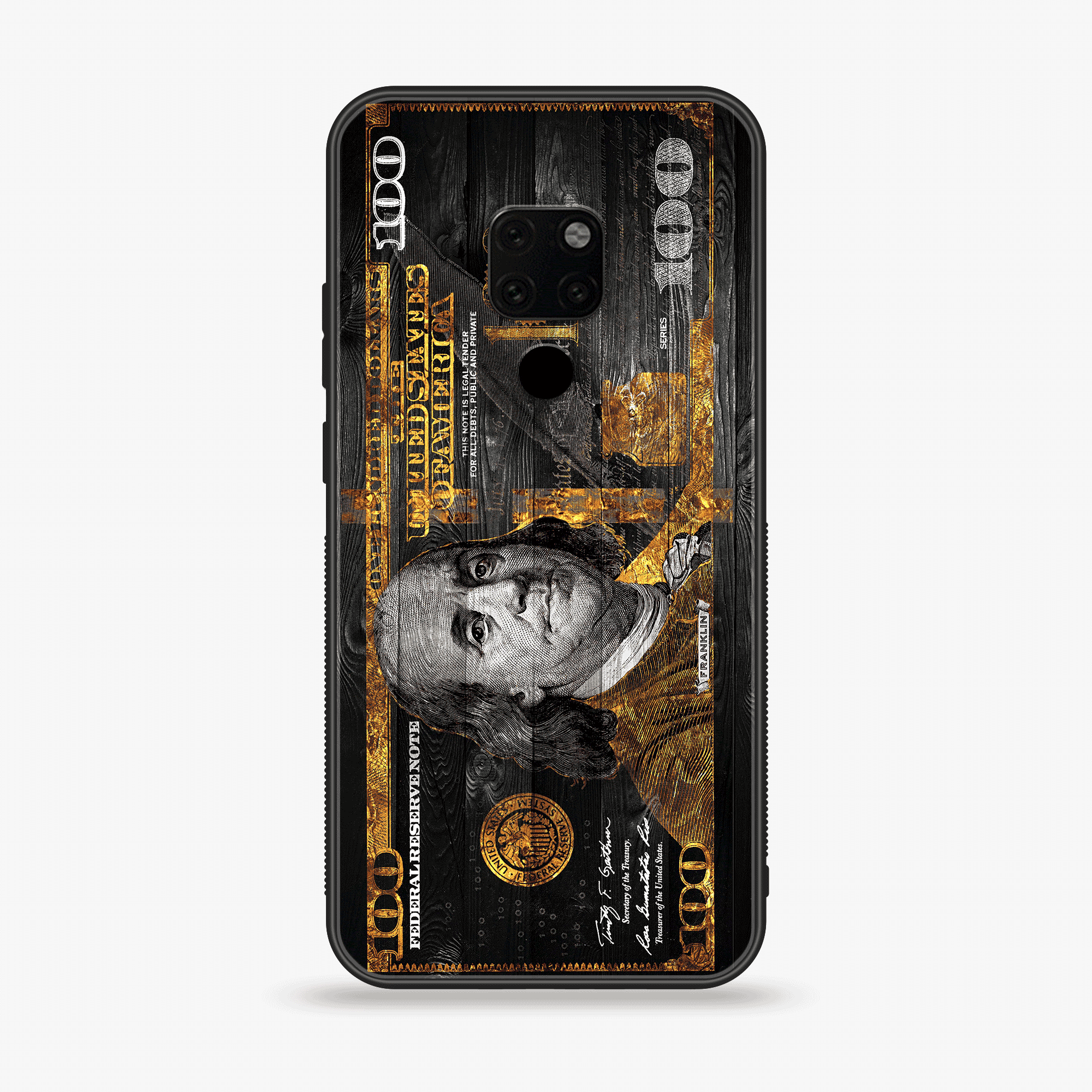 Huawei Mate 20 - Dollar Design 2 - Premium Printed Glass soft Bumper shock Proof Case CS-39048