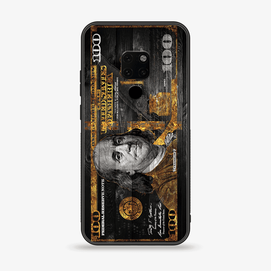 Huawei Mate 20 - Dollar Design 2 - Premium Printed Glass soft Bumper shock Proof Case CS-39048