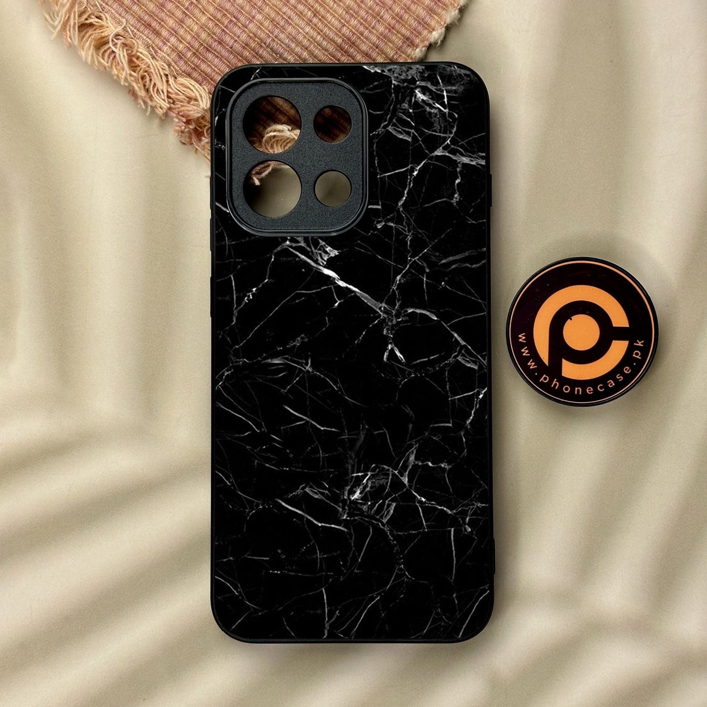 OnePlus 13T - Black Marble Design 1 - Premium Metal Printed Soft Bumper Shock Proof Case