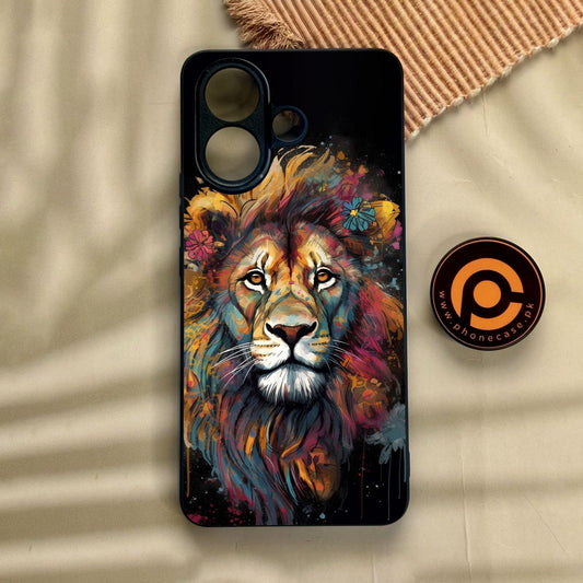 Vivo V60 Lite  - Tiger 2.0 Design 10 - Premium Metal Printed Soft Bumper Shock Proof Case