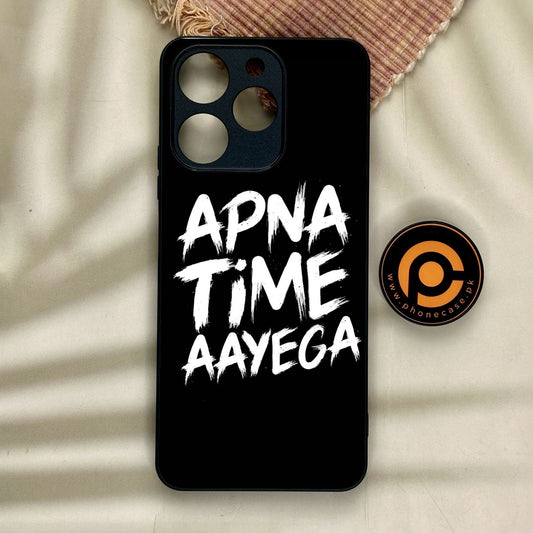 Realme Note 70 - Apna Time Ayega - Premium Metal Printed Soft Bumper Shock Proof Case