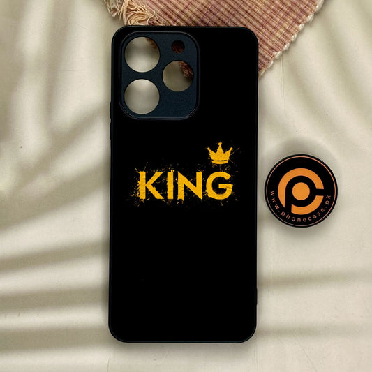 Realme Note 70 - King Design 2 - Premium Metal Printed Soft Bumper Shock Proof Case