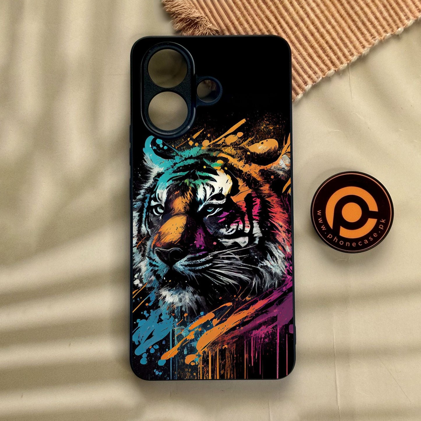 Vivo V60 Lite  - Tiger 2.0 Design 9 - Premium Metal Printed Soft Bumper Shock Proof Case