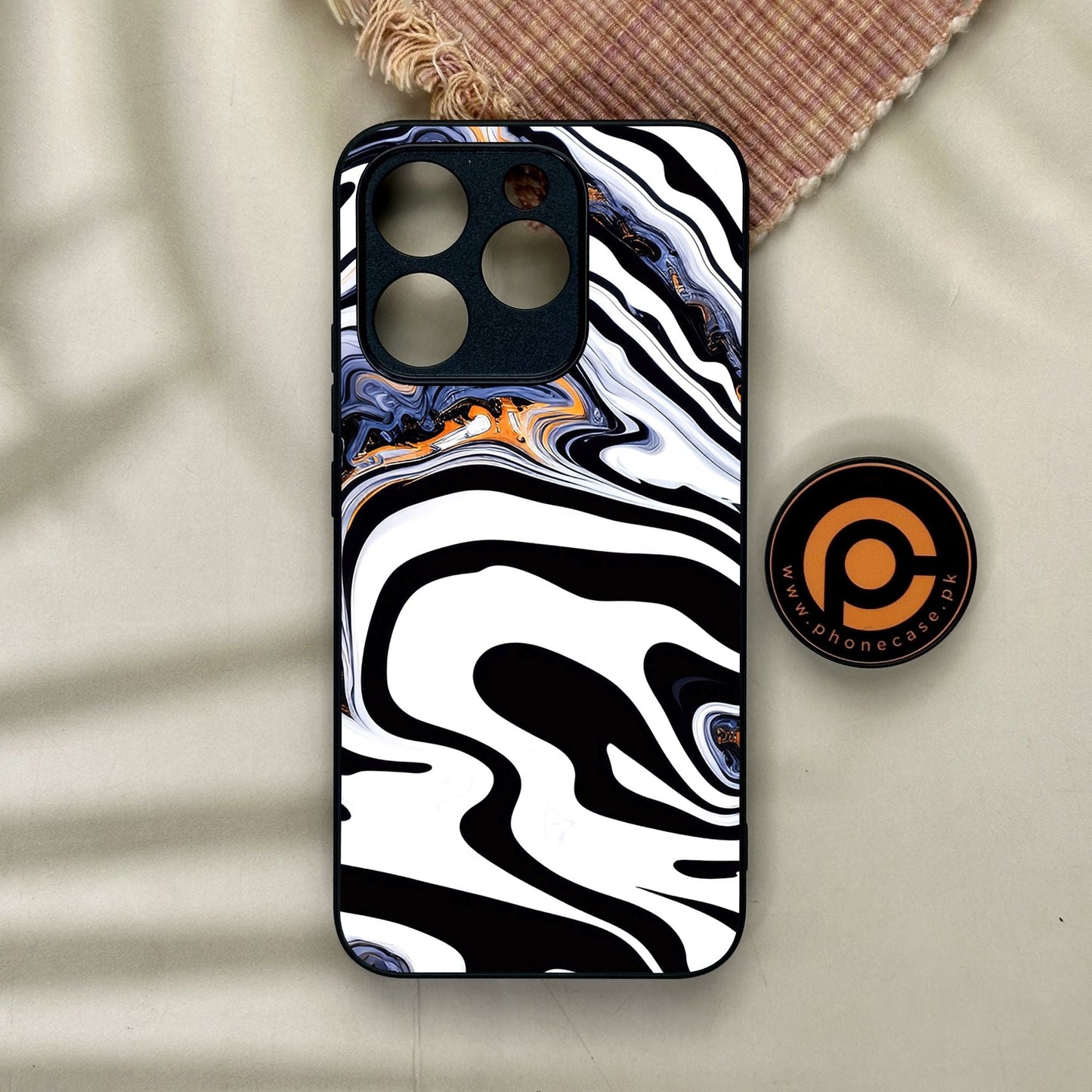 Realme 15T - Liquid Marble Design 10 - Premium Metal Printed Soft Bumper Shock Proof Case