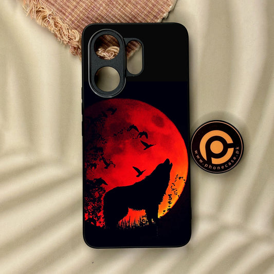 Vivo V60 - Wolf Design 1 - Premium Metal Printed Soft Bumper Shock Proof Case