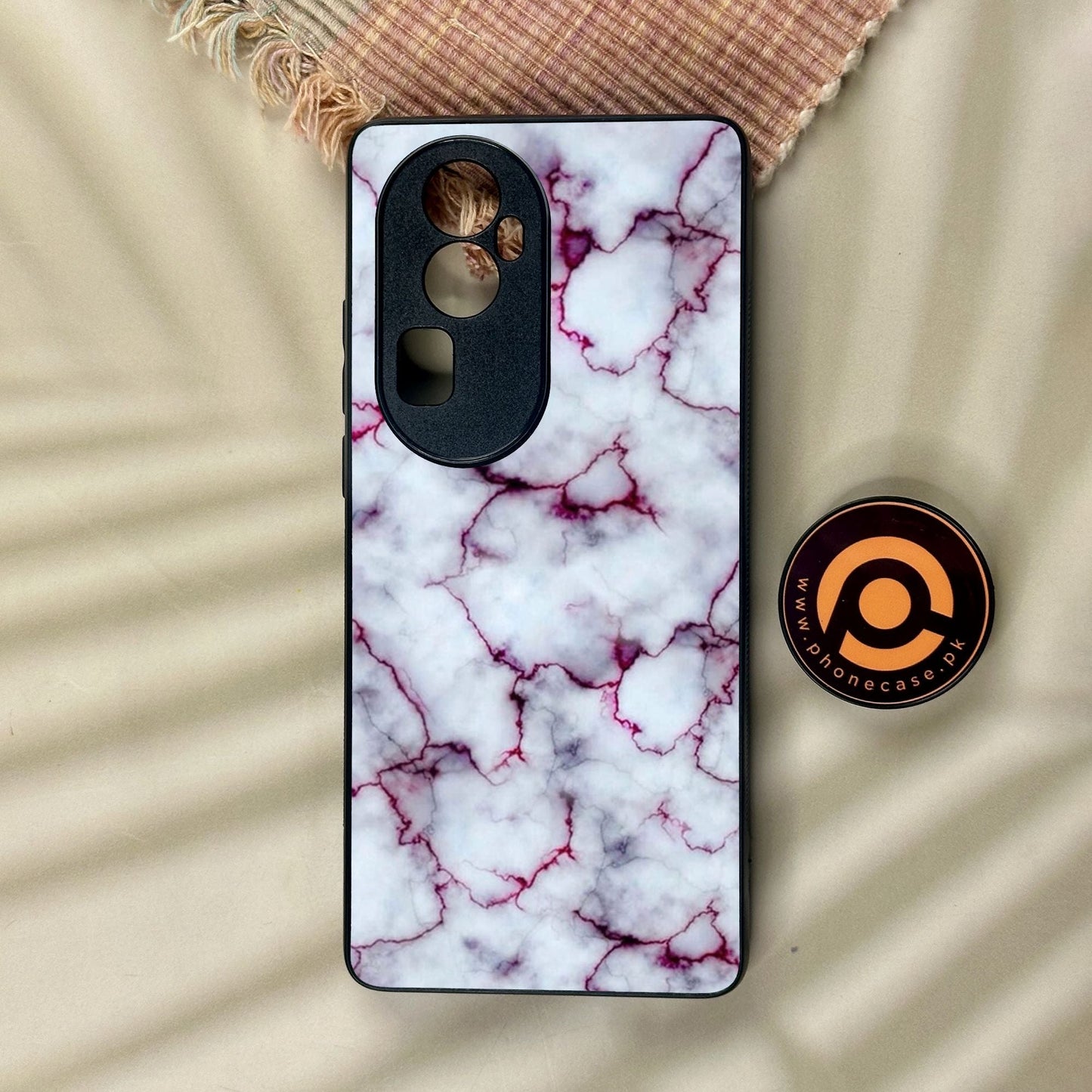 Oppo Reno 10 Pro Plus - White Design 1 - Premium Metal Printed Soft Bumper Shock Proof Case