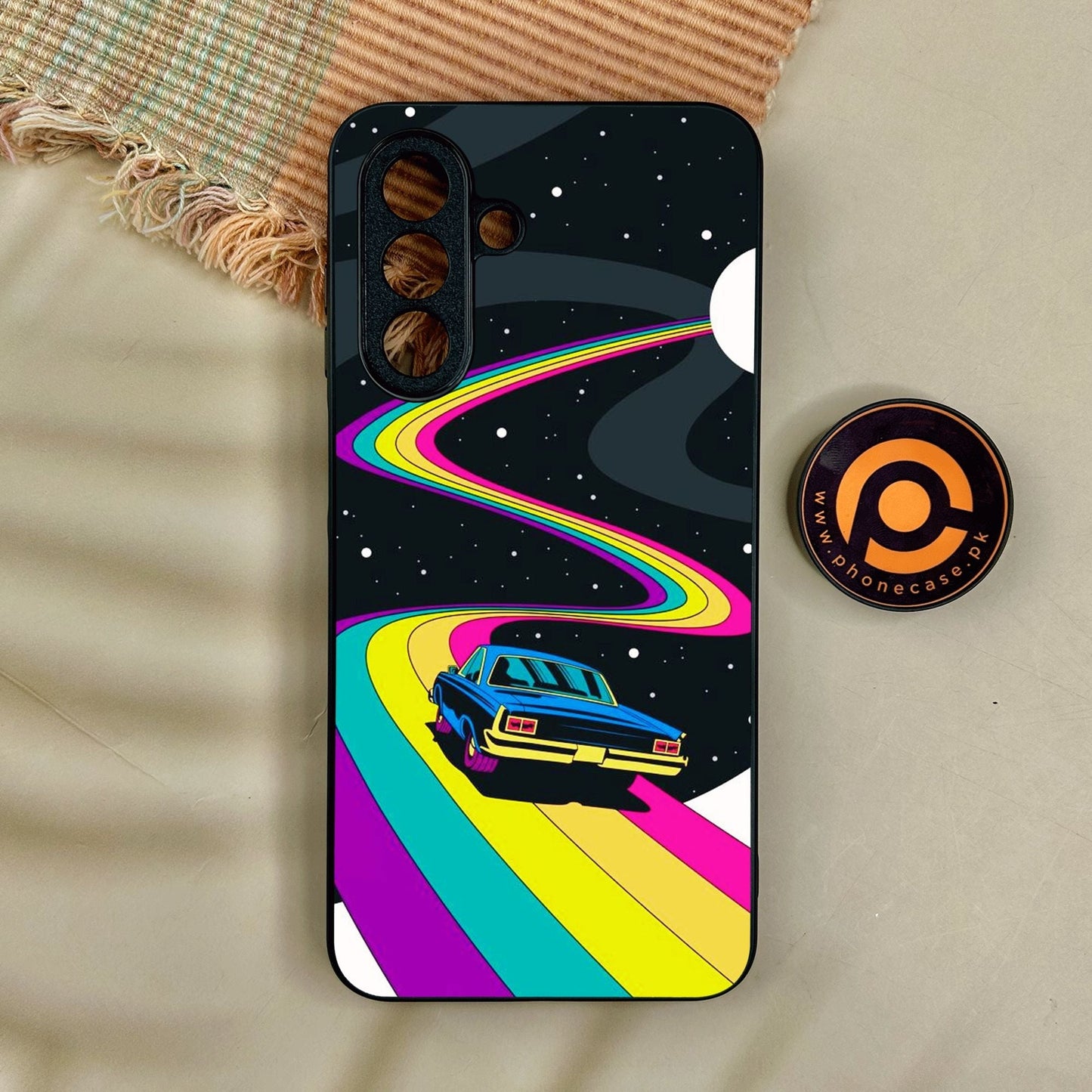 Samsung Galaxy A17 - Drive To The Moon - Premium Metal Printed Soft Bumper Shock Proof Case