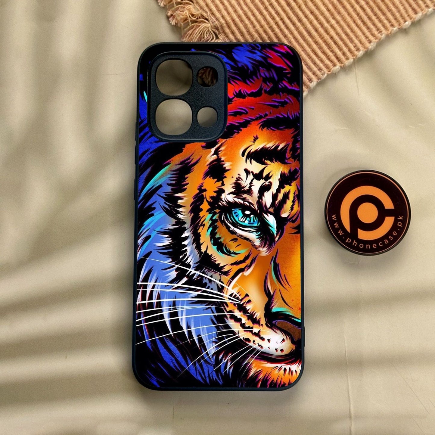 Oppo A6 Pro - Tiger Art - Premium Metal Printed Soft Bumper Shock Proof Case