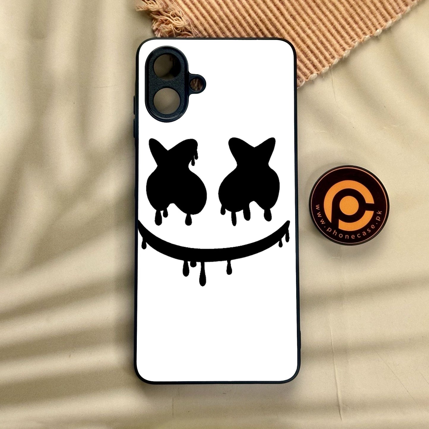 Samsung Galaxy A07 - Marshmello Face - Premium Metal Printed Soft Bumper Shock Proof Case