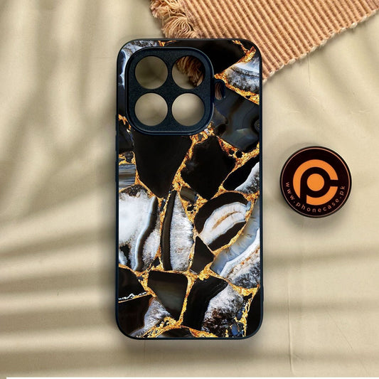 Xiaomi 15T Pro - Black Marble Design 5 - Premium Metal Printed Soft Bumper Shock Proof Case