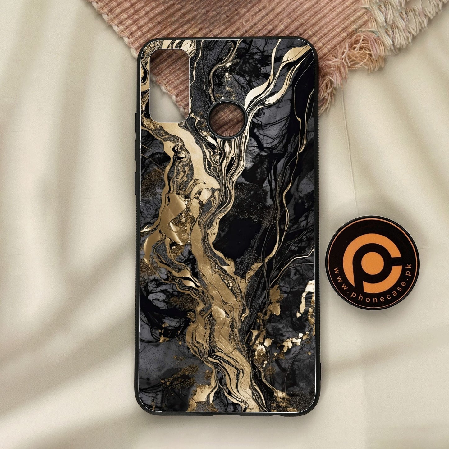 Honor 9X Lite - Liquid Marble Design 9 - Premium Metal Printed Soft Bumper Shock Proof Case