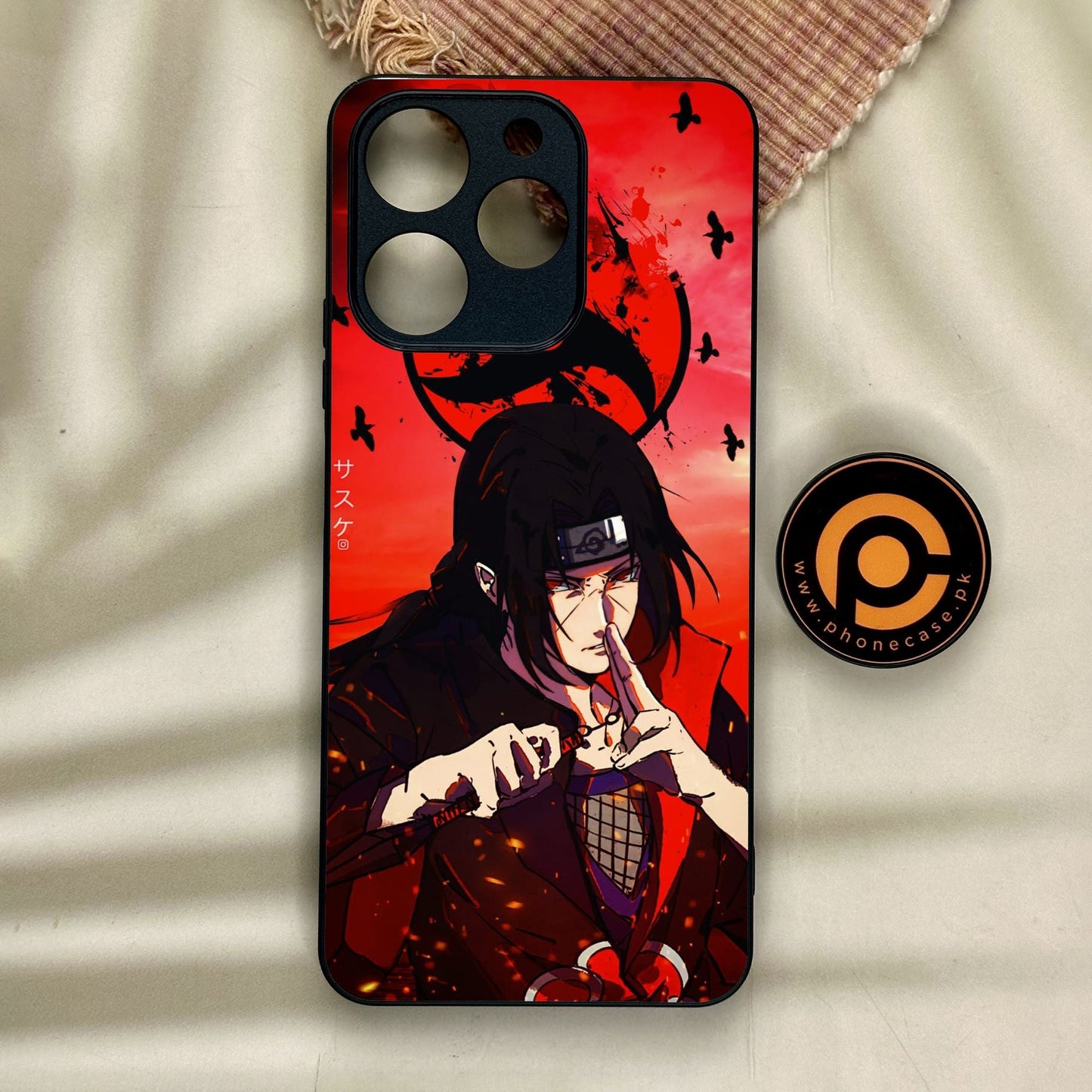Realme Note 70 - Uchiha Itachi - Premium Metal Printed Soft Bumper Shock Proof Case