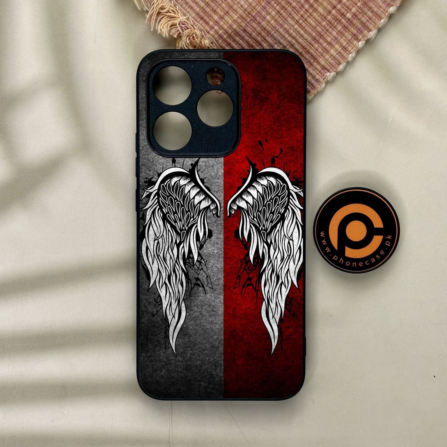 Realme 15T - Angel Wings Design 2 - Premium Metal Printed Soft Bumper Shock Proof Case