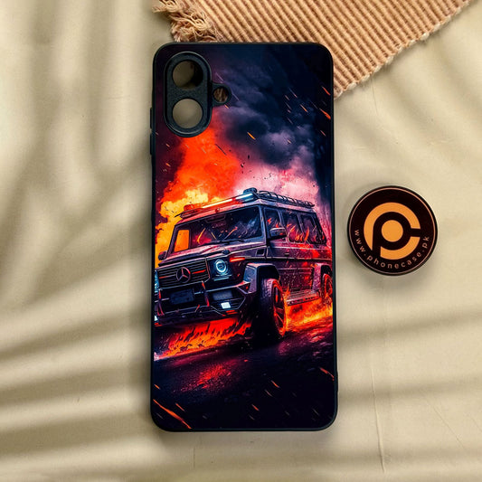 Samsung Galaxy A07 - Racing Design 2 - Premium Metal Printed Soft Bumper Shock Proof Case