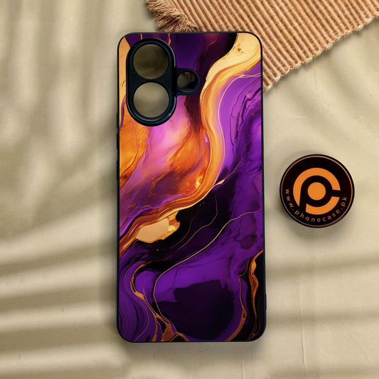 Vivo V60 Lite  - Liquid Design 5 - Premium Metal Printed Soft Bumper Shock Proof Case