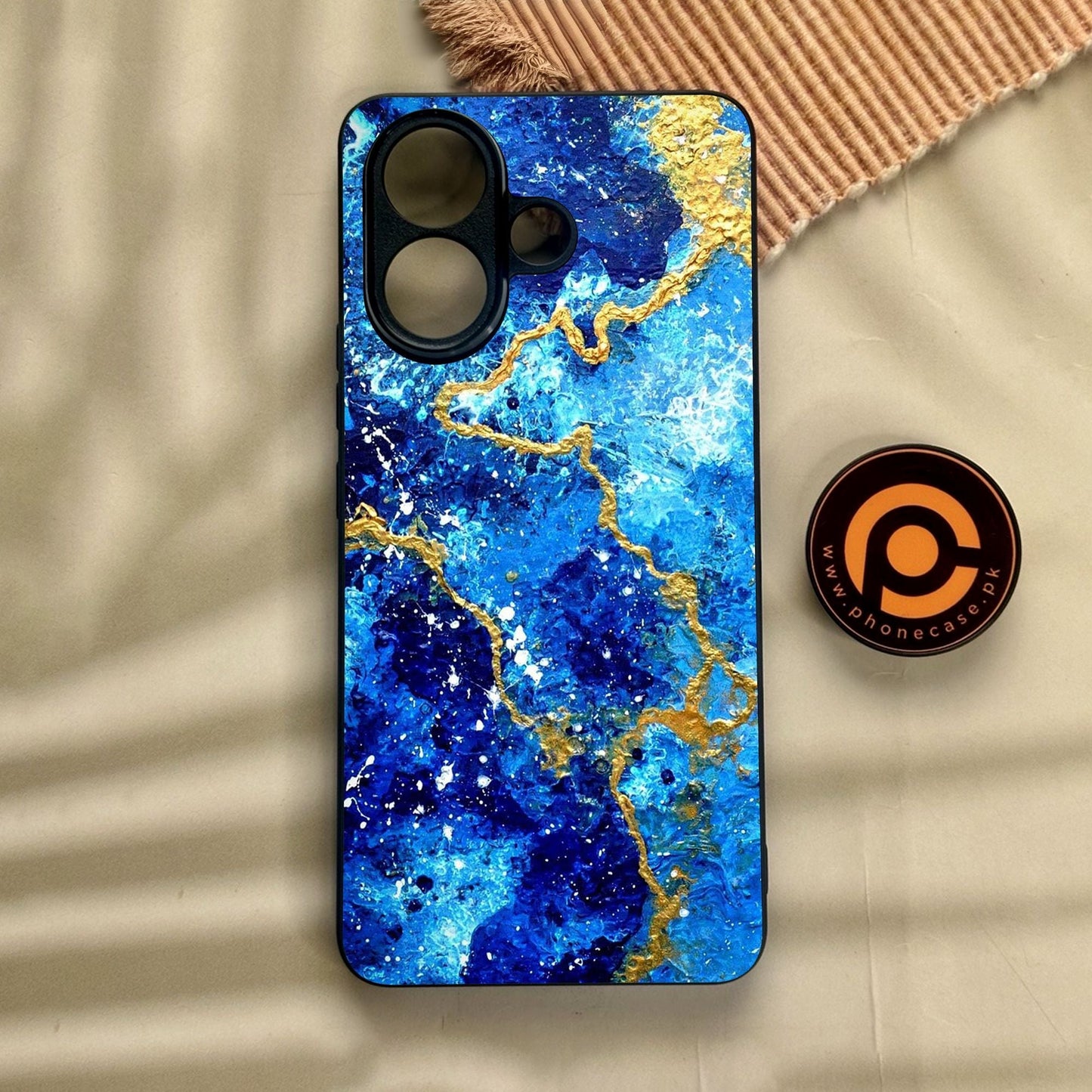 Vivo V60 Lite  - Blue 2.0 Design 4 - Premium Metal Printed Soft Bumper Shock Proof Case