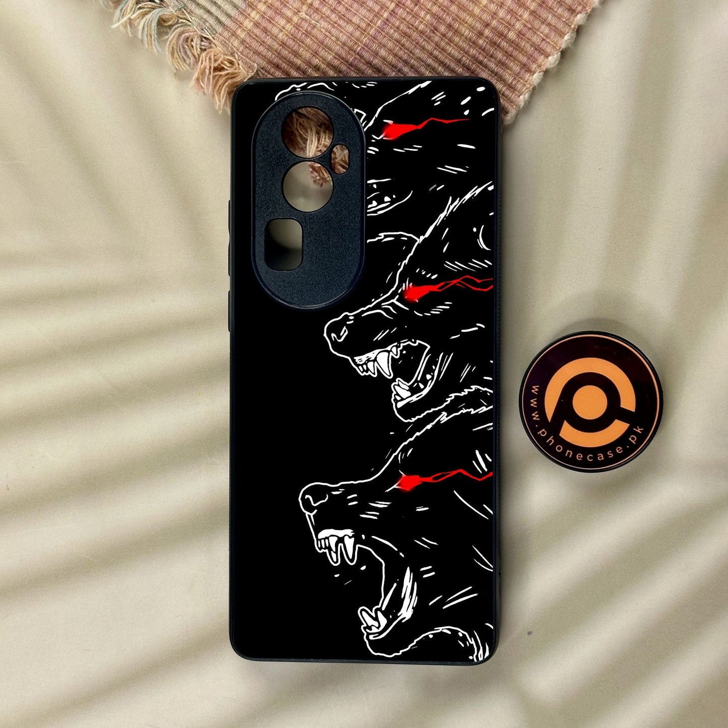 Oppo Reno 10 Pro Plus - Black Art Design 7 - Premium Metal Printed Soft Bumper Shock Proof Case