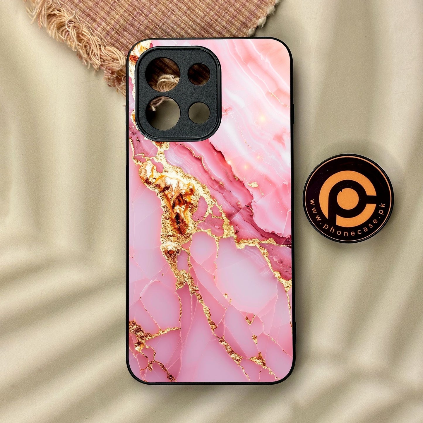 OnePlus 13T - Pink Marble 2.0 Design 6 - Premium Metal Printed Soft Bumper Shock Proof Case