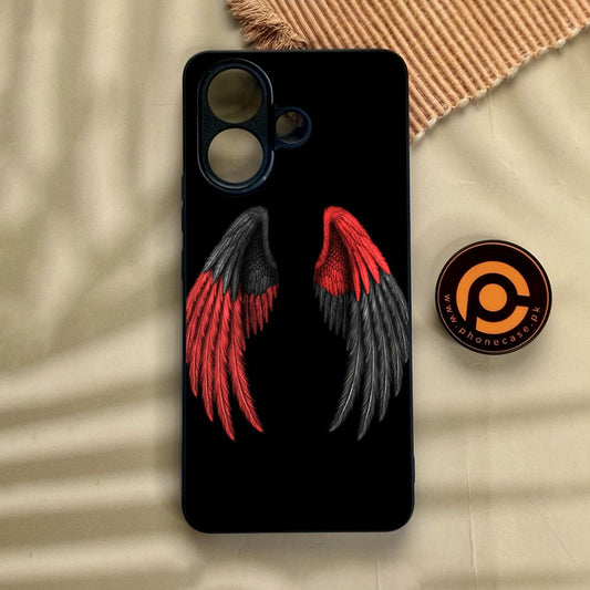 Vivo V60 Lite  - Angel Wings Design 7 - Premium Metal Printed Soft Bumper Shock Proof Case