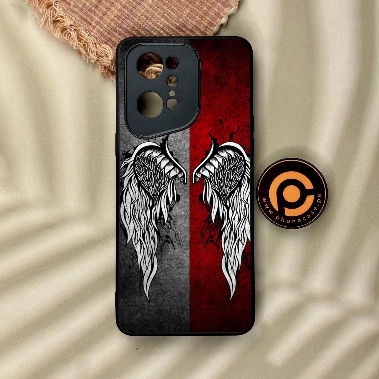 Oppo Find X5 Pro - Angel Wings Design 2 - Premium Metal Printed Soft Bumper Shock Proof Case