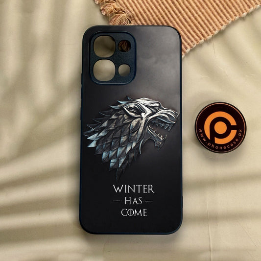 Oppo A6 Pro - Winter Has Come Got - Premium Metal Printed Soft Bumper Shock Proof Case