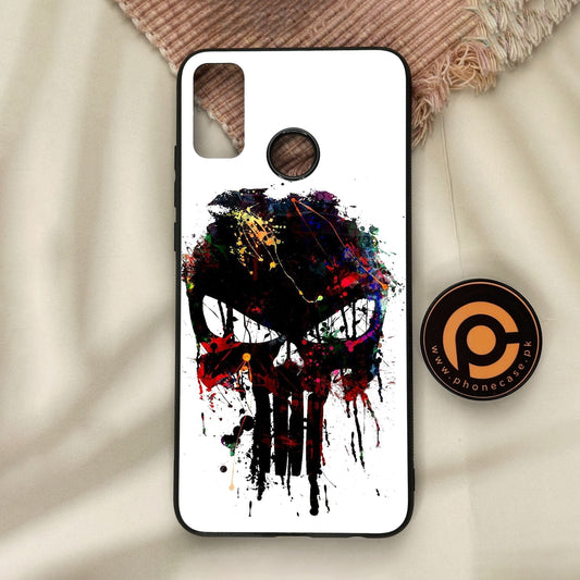 Honor 9X Lite - Punisher Skull Design - Premium Metal Printed Soft Bumper Shock Proof Case