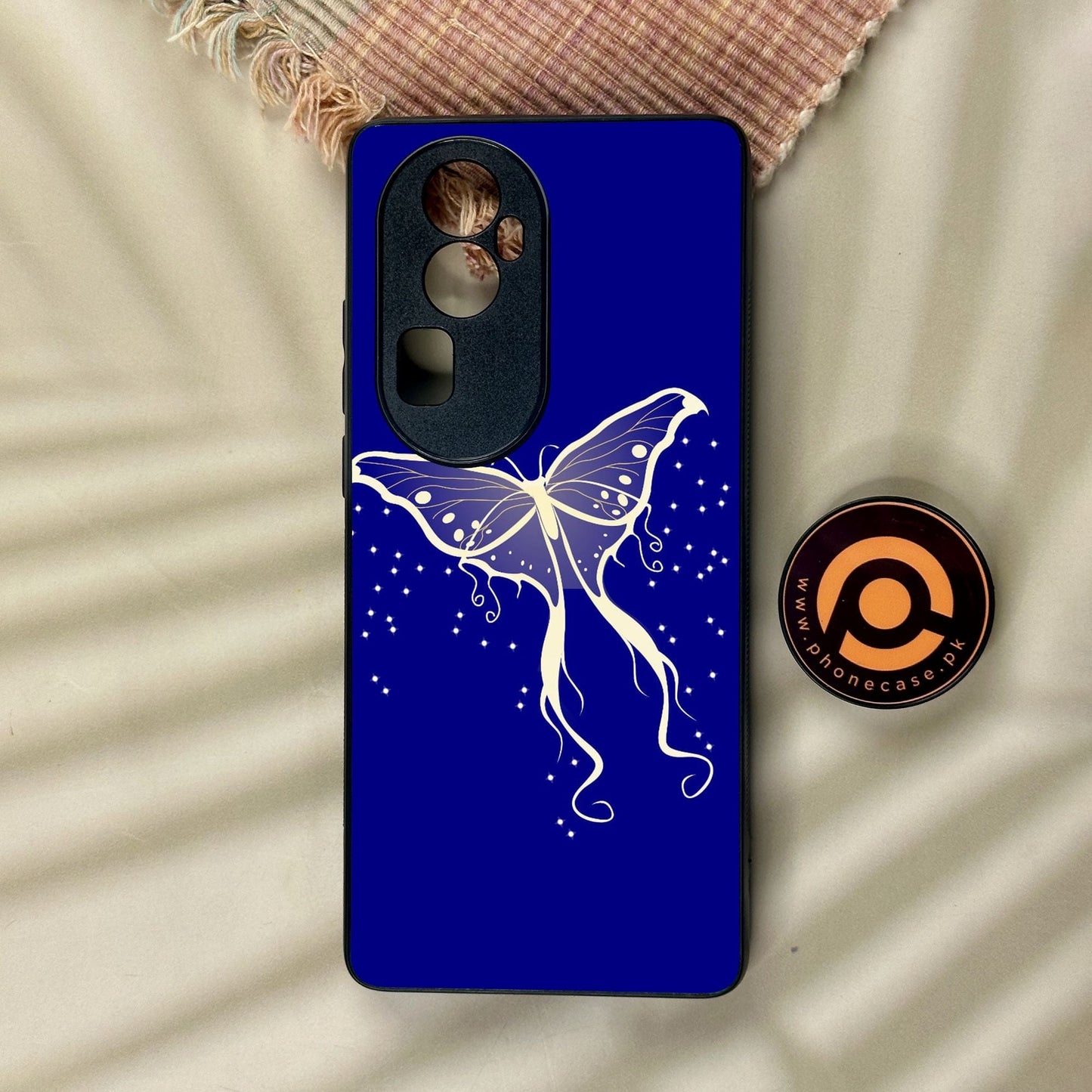 Oppo Reno 10 Pro Plus - Butterflies Design 1 - Premium Metal Printed Soft Bumper Shock Proof Case