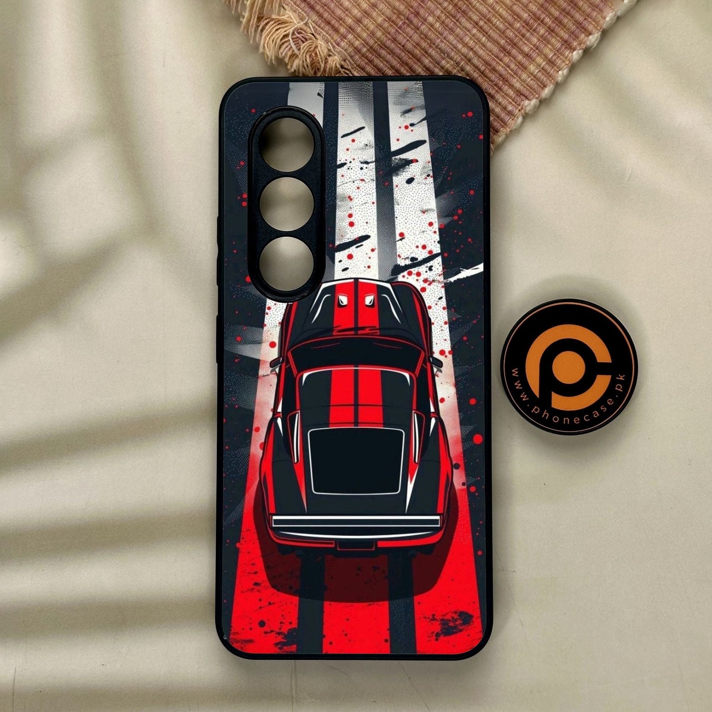 Itel S25 - Top-Down Track - Premium Metal Printed Soft Bumper Shock Proof Case