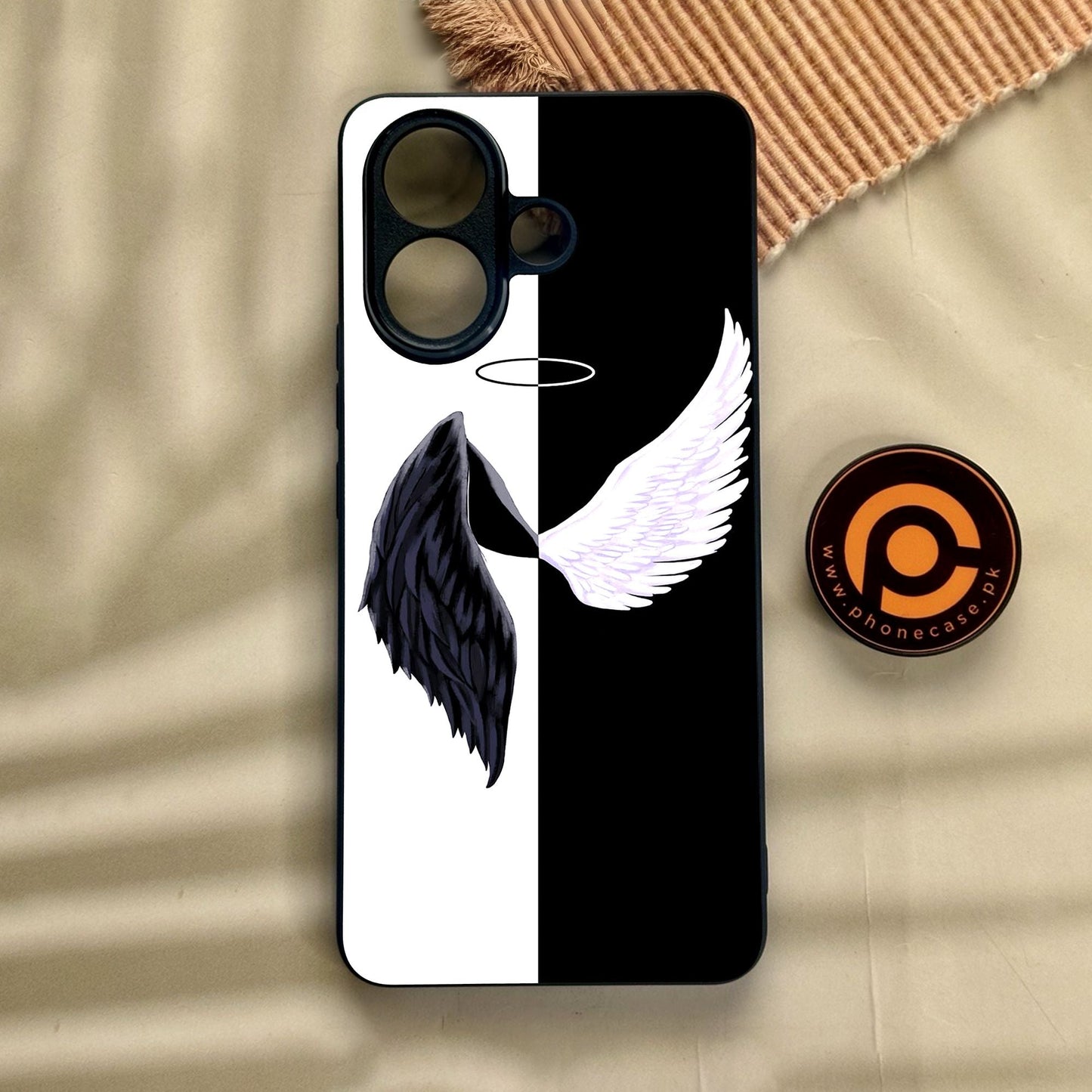 Vivo V60 Lite  - Angel 2.0 Design 5 - Premium Metal Printed Soft Bumper Shock Proof Case