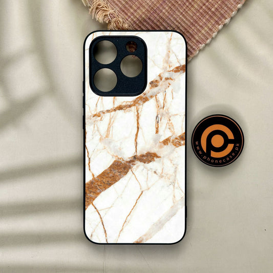 Realme 15T - White Design 4 - Premium Metal Printed Soft Bumper Shock Proof Case