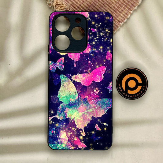 Realme Note 70 - Butterflies Design 9 - Premium Metal Printed Soft Bumper Shock Proof Case