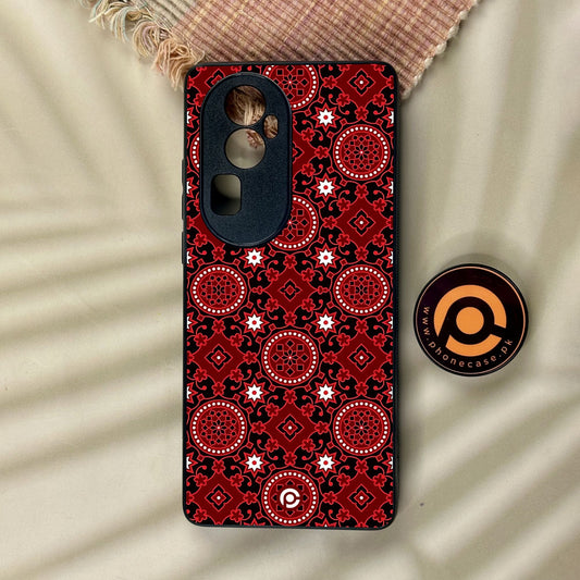 Oppo Reno 10 Pro Plus - Ajrak Design 6 - Premium Metal Printed Soft Bumper Shock Proof Case