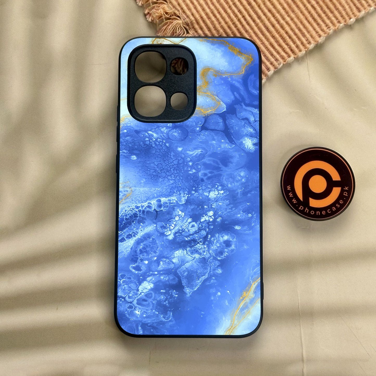 Oppo A6 Pro - Blue 2.0 Design 2 - Premium Metal Printed Soft Bumper Shock Proof Case