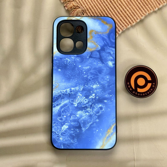 Oppo A6 Pro - Blue 2.0 Design 2 - Premium Metal Printed Soft Bumper Shock Proof Case