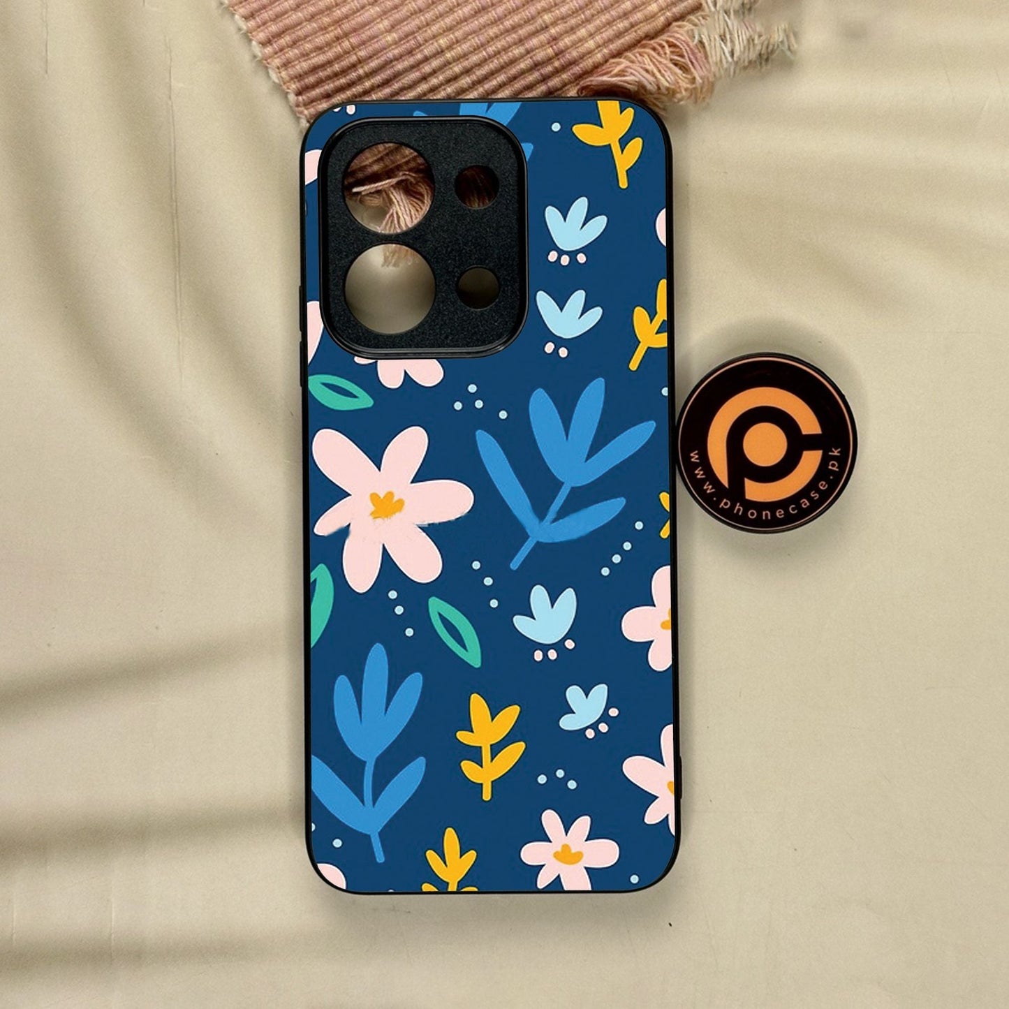 Xiaomi Redmi 15C - Colorful Flowers - Premium Metal Printed Soft Bumper Shock Proof Case