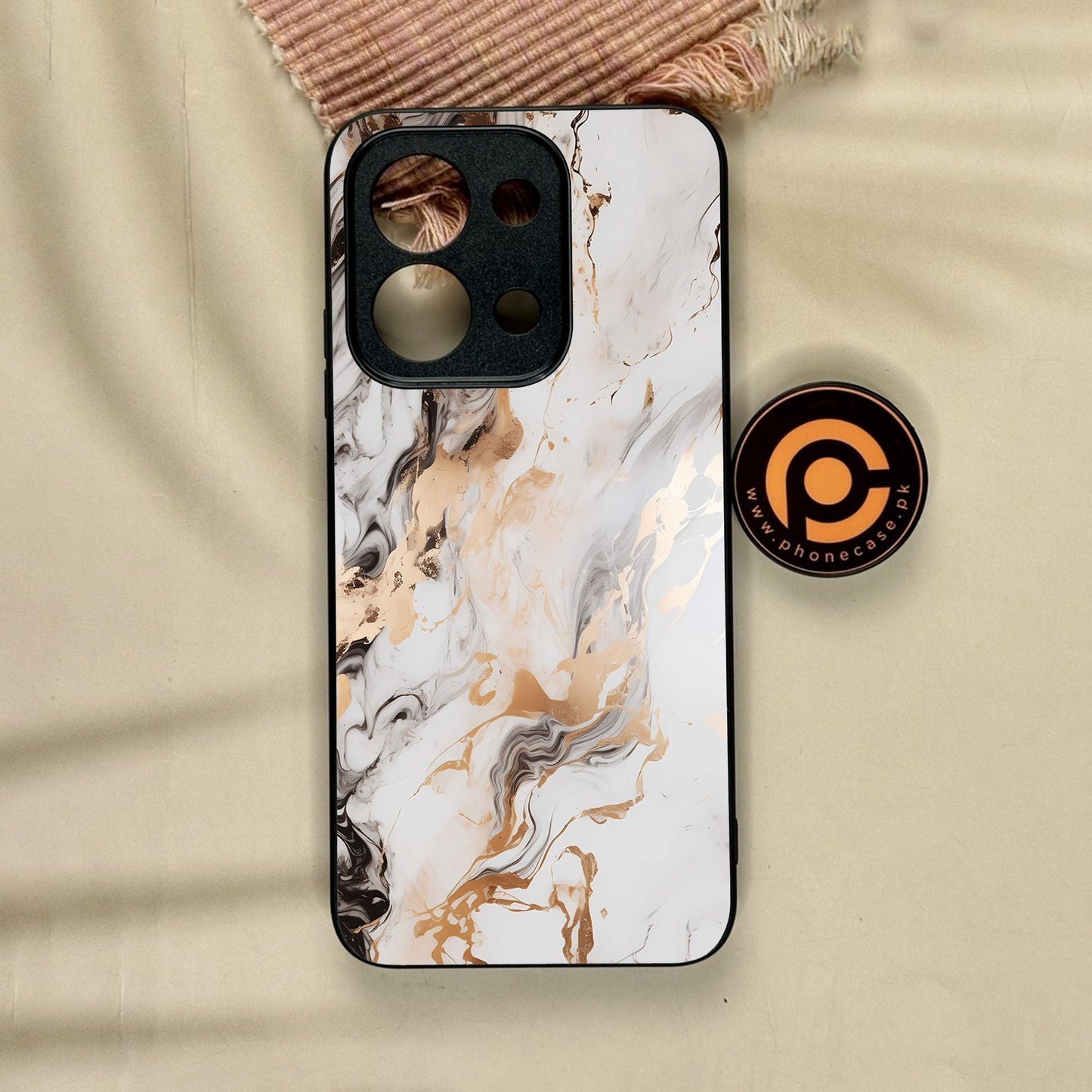 Xiaomi Redmi 15C - Liquid Marble Design 1 - Premium Metal Printed Soft Bumper Shock Proof Case