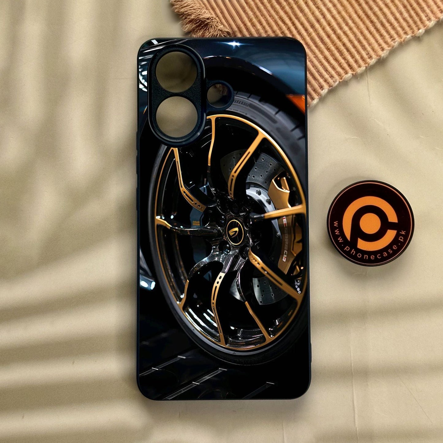 Vivo V60 Lite  - Racing Car Red Blade Rim - Premium Metal Printed Soft Bumper Shock Proof Case