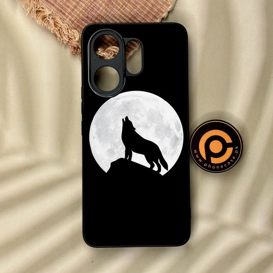 Vivo V60 - Wolf Design 3 - Premium Metal Printed Soft Bumper Shock Proof Case