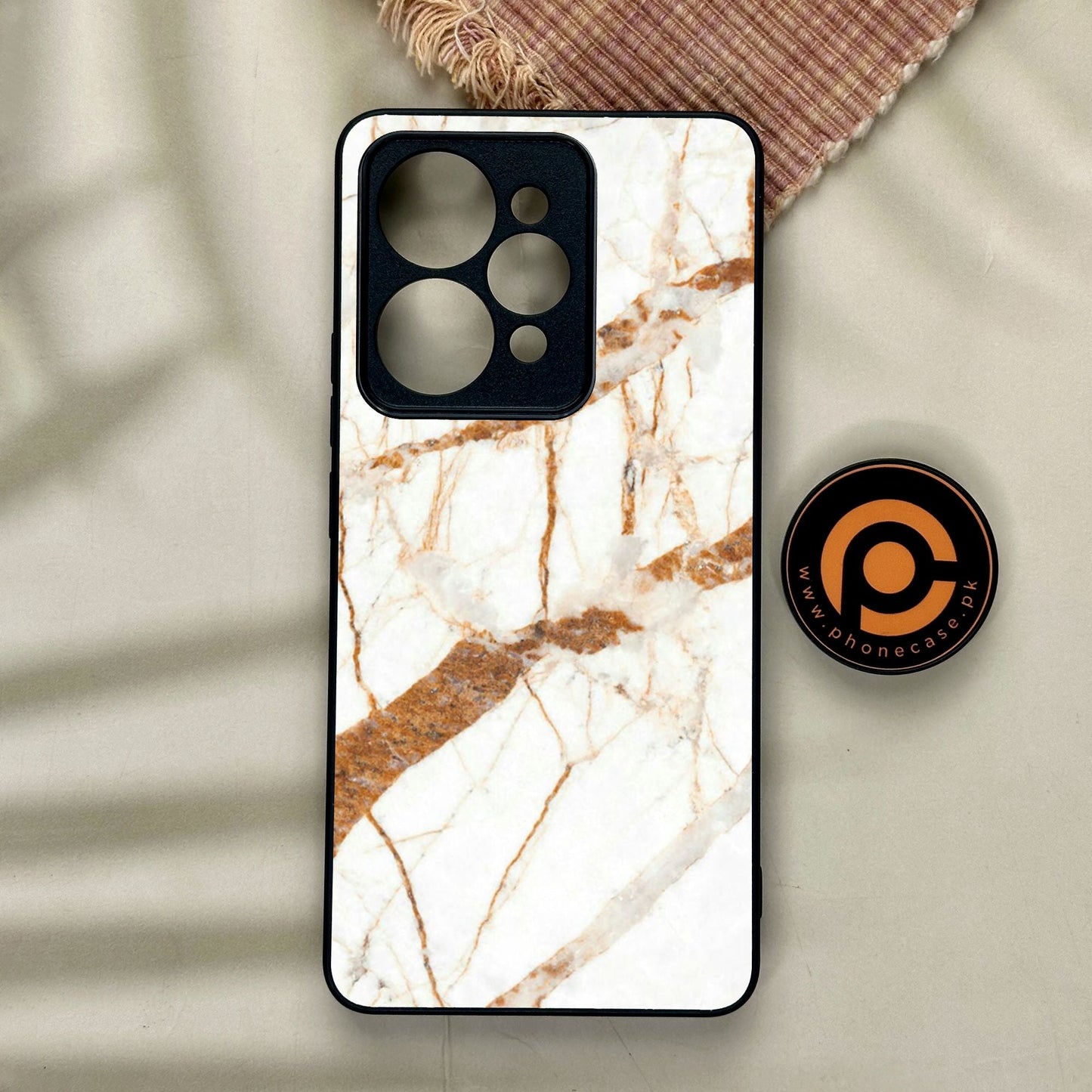 Realme 15 - White Design 4 - Premium Metal Printed Soft Bumper Shock Proof Case